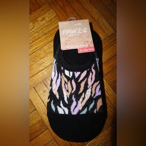 Pawz Women's No-Slip Heel Socks - Black and Multicolor